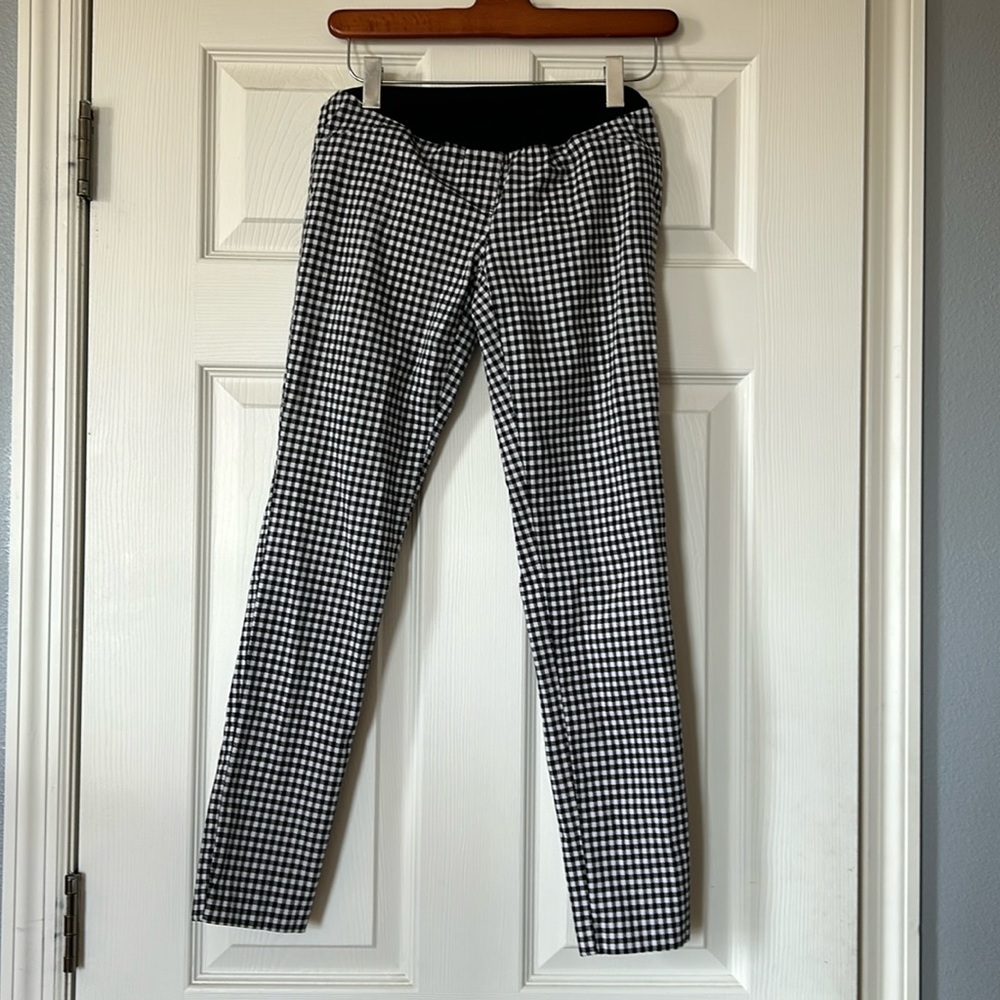 Motherhood maternity gingham skinny pants size M
